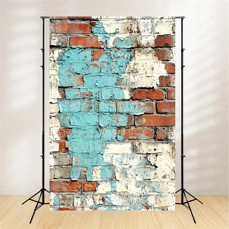 Brick Backdrop Weathered Urban Blue Texture Backdrop UK CSH6-155