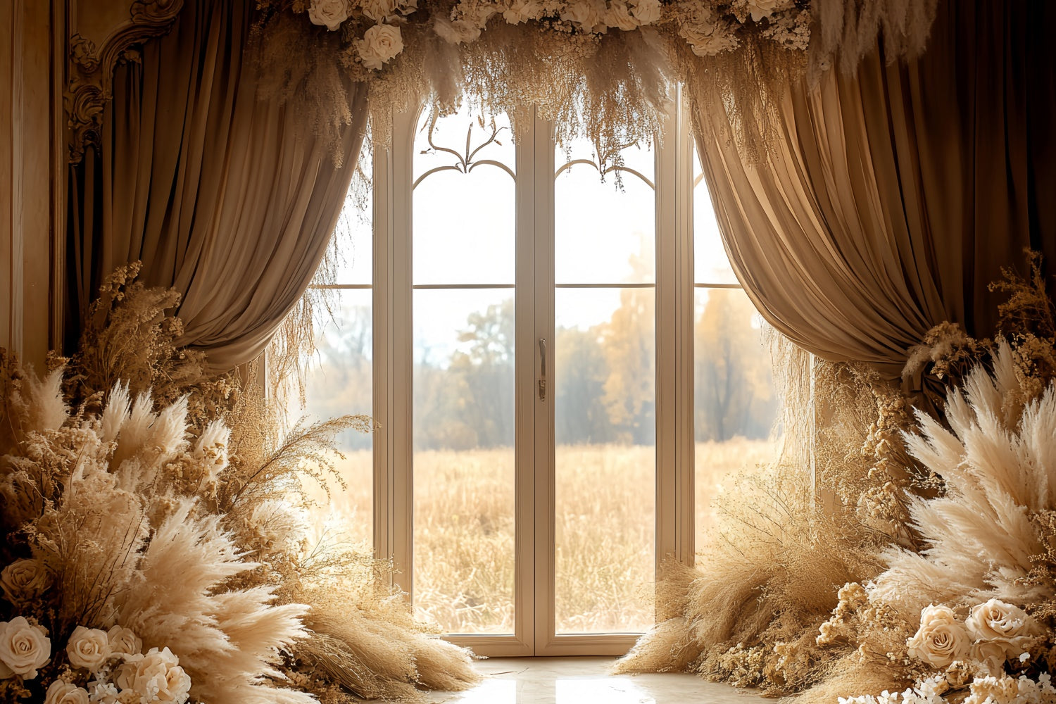 Boho Backdrops Luxe Window Romance Fall Photo Backdrop UK CSH6-190