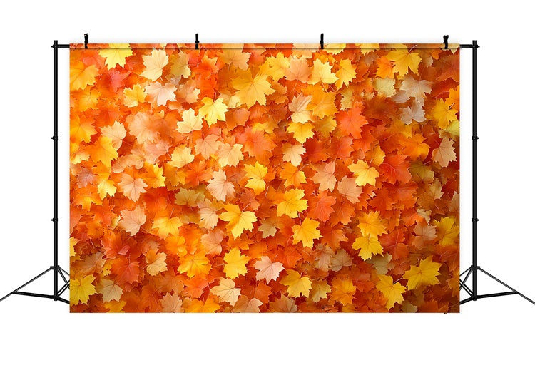 Autumn Leaves Backdrop Golden Leaves Rustic Backdrop UK CSH6-201