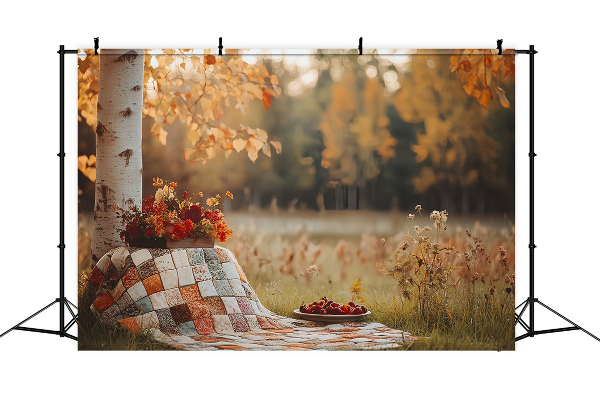 Fall Forest Backdrop Country Picnic Time Backdrop UK CSH6-207