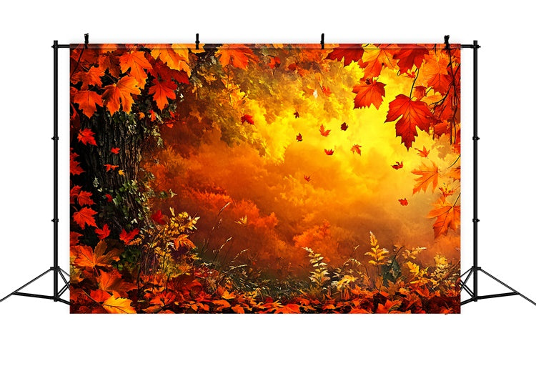 Autumn Leaves Backdrop Dancing Leaves Fantasy Backdrop UK CSH6-213
