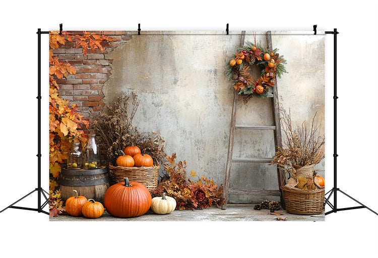 Fall Backdrop For Photos Rustic Harvest Corner Backdrop UK CSH6-219