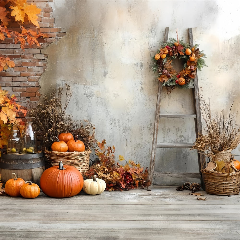 Fall Backdrop For Photos Rustic Harvest Corner Backdrop UK CSH6-219