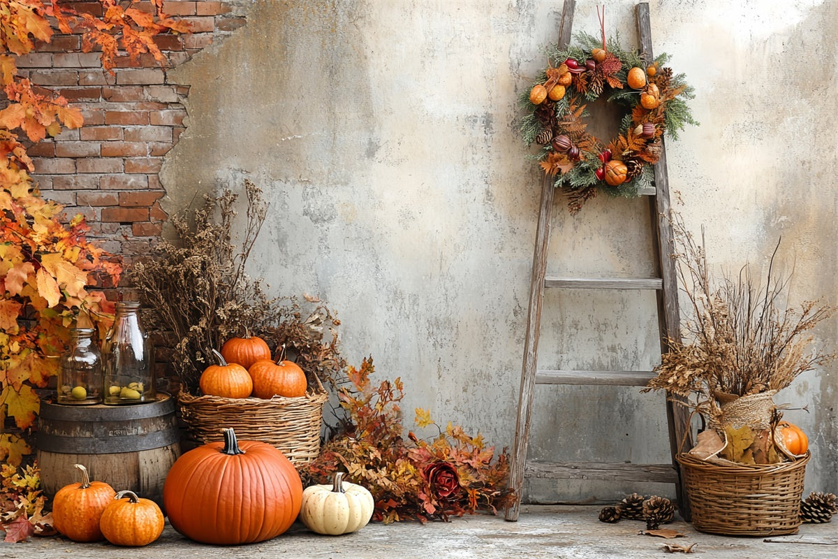 Fall Backdrop For Photos Rustic Harvest Corner Backdrop UK CSH6-219
