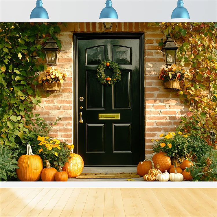 Fall Photoshoot Backdrop Rustic Wreath Welcome Backdrop UK CSH6-224