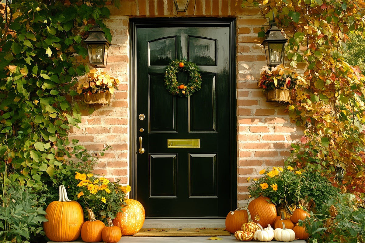 Fall Photoshoot Backdrop Rustic Wreath Welcome Backdrop UK CSH6-224