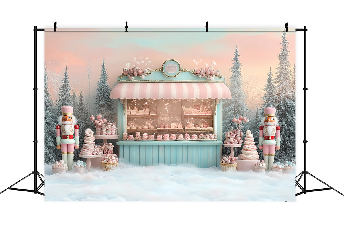 Christmas Backdrop Ideas Pastel Candy Wonderland Backdrop UK CSH6-255