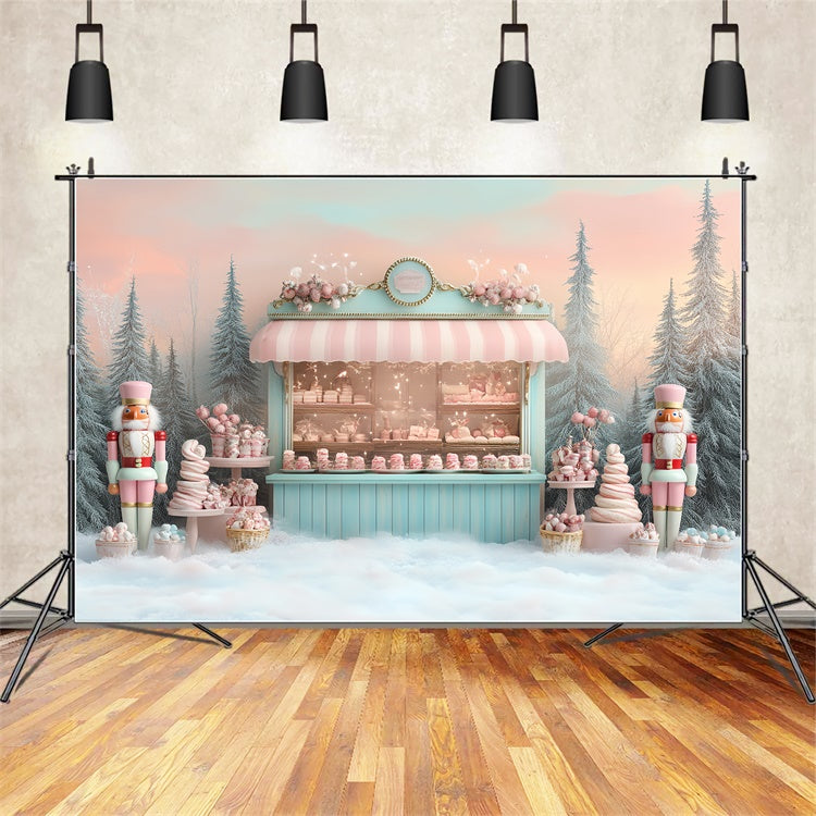 Christmas Backdrop Ideas Pastel Candy Wonderland Backdrop UK CSH6-255