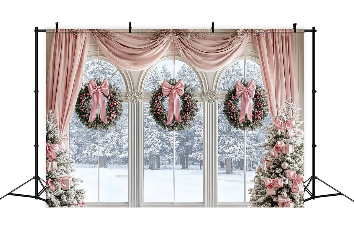Professional Christmas Backdrops Soft Pink Holiday Backdrop UK CSH6-279