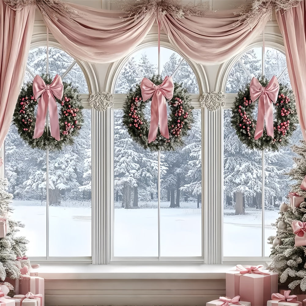 Professional Christmas Backdrops Soft Pink Holiday Backdrop UK CSH6-279