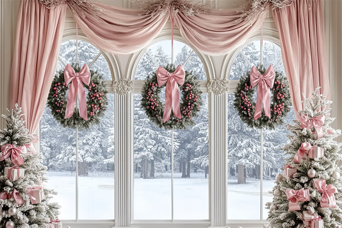 Professional Christmas Backdrops Soft Pink Holiday Backdrop UK CSH6-279
