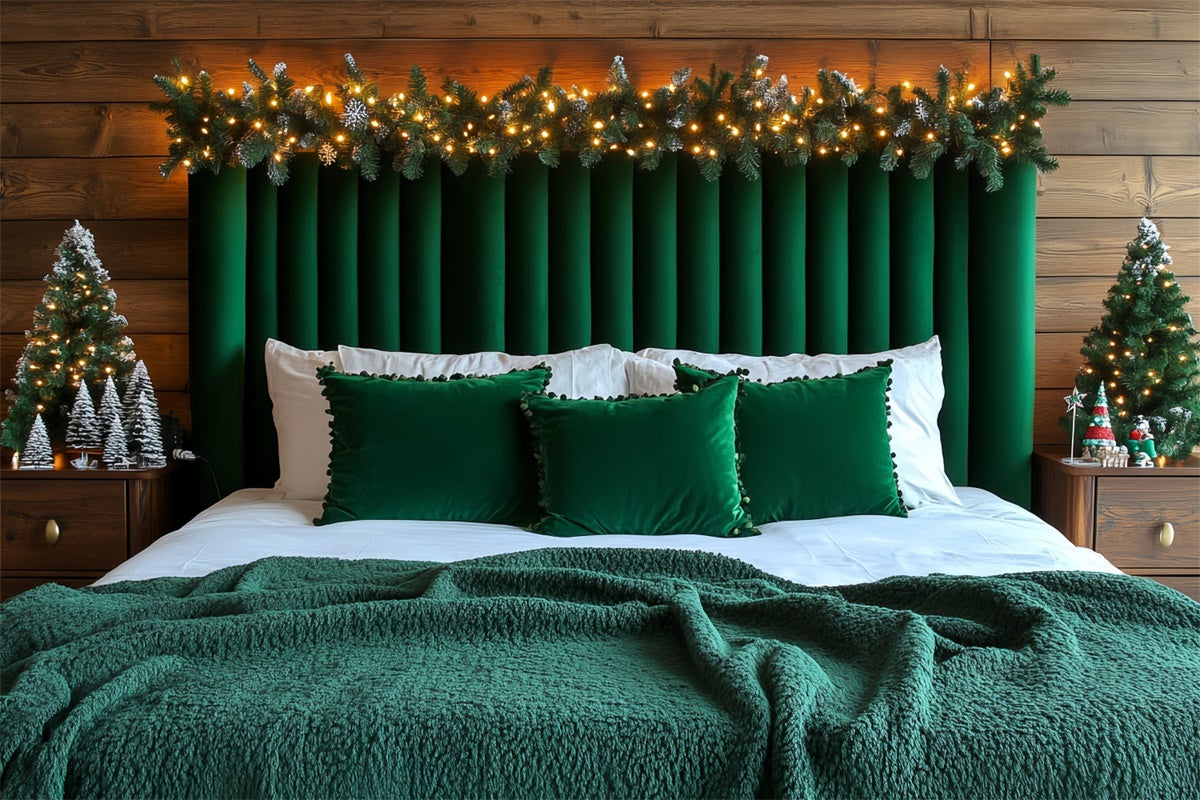 Christmas Backdrop Ideas Holiday Cabin Bedroom Backdrop UK CSH6-281