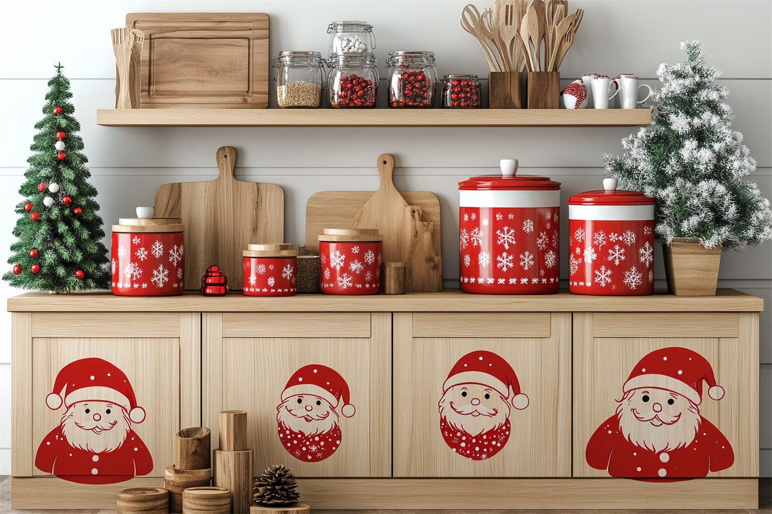 Christmas Photography Backdrops Merry Baking Corner Backdrop UK CSH6-282