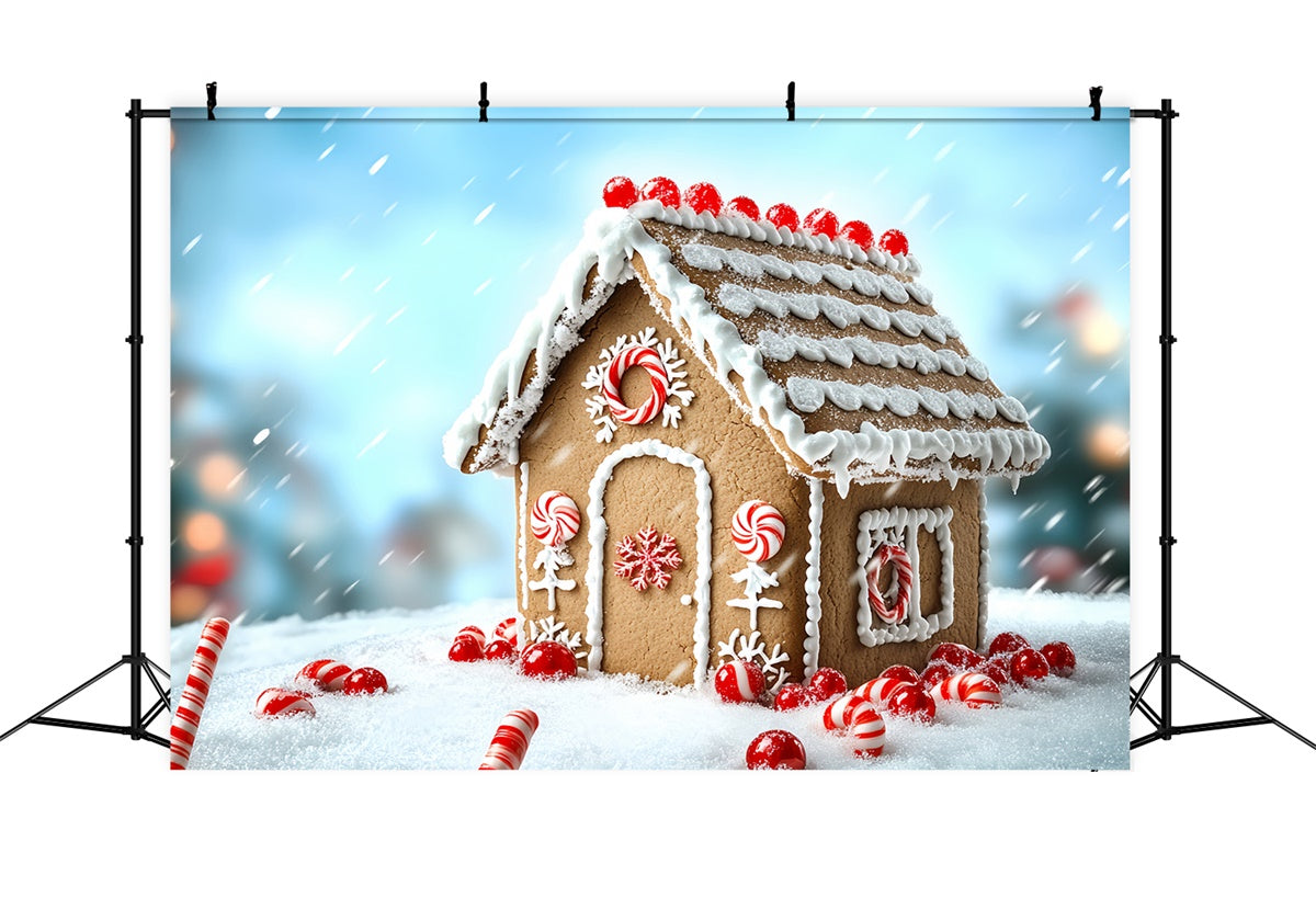 Christmas Photography Backdrops Holiday Sugar House Backdrop UK CSH6-284