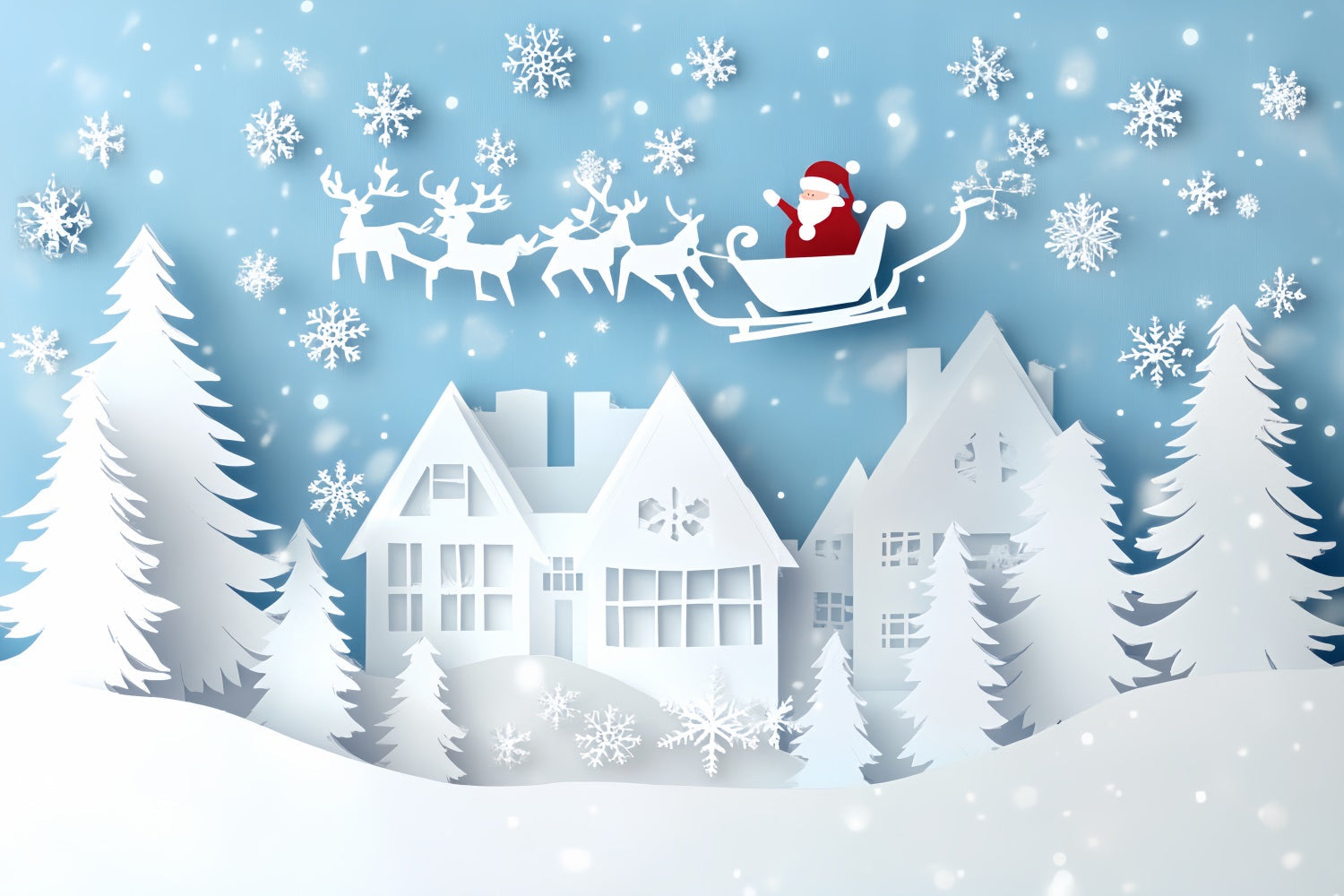 Christmas Backdrop Ideas Paper Snowflake Fantasy Backdrop UK CSH6-288