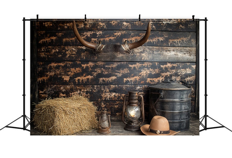 Cake Photography Backdrops Western Cowboy Barn Backdrop UK CSH6-292