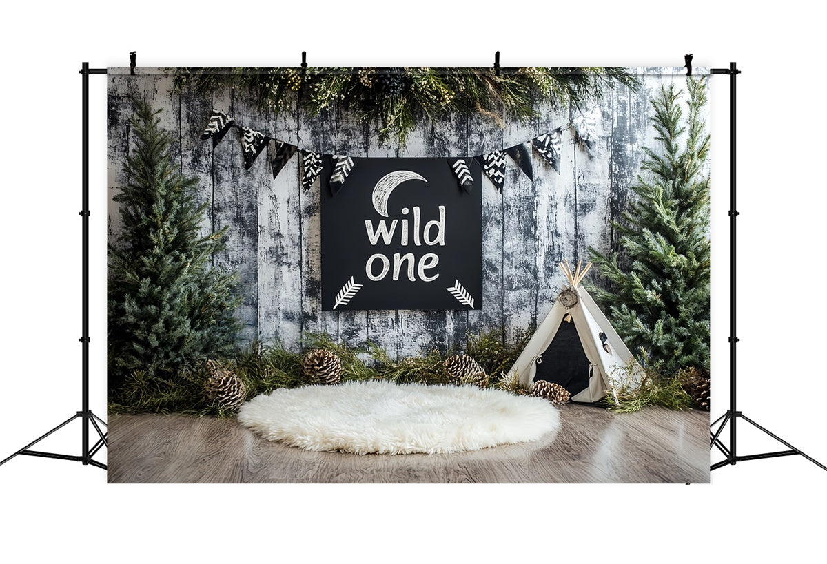 1st Birthday Backdrop Woodland Explorer Party Backdrop UK CSH6-293