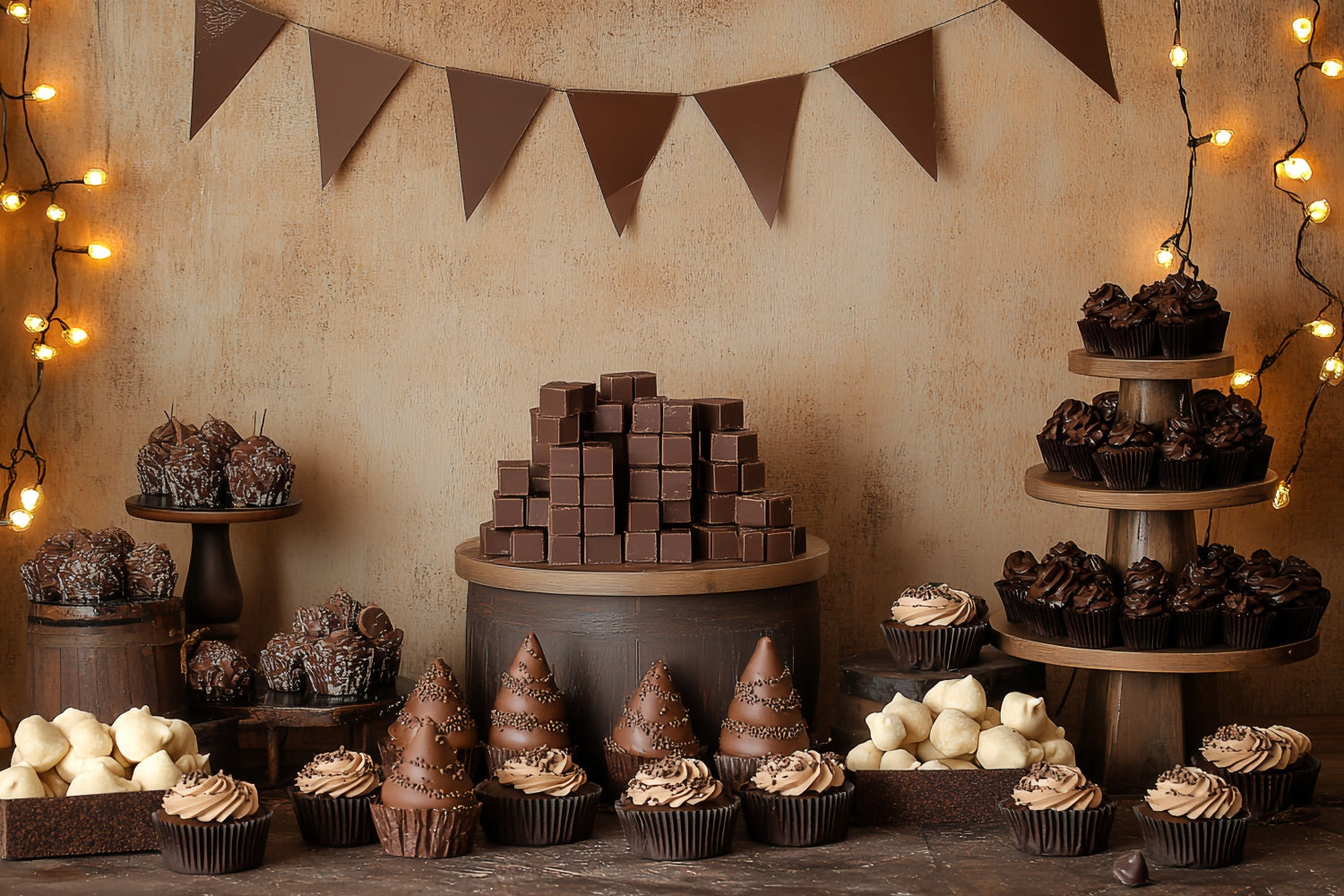 Happy Birthday Backdrop Choco Delight Dessert Backdrop UK CSH6-312