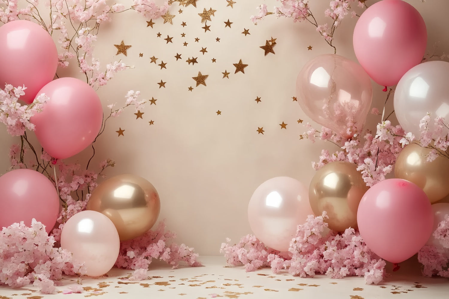 Cake Smash Backdrop Girl Glitter Balloon Garden Backdrop UK CSH6-322