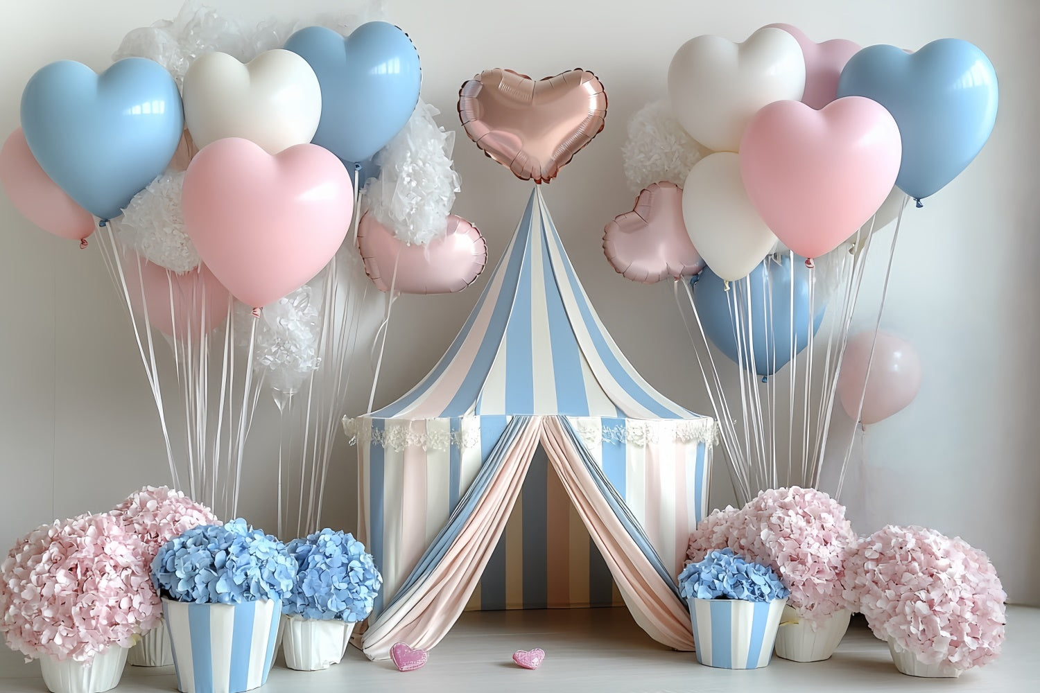 Cake Smash Photography Backdrop Heart Balloon Tent Backdrop UK CSH6-323