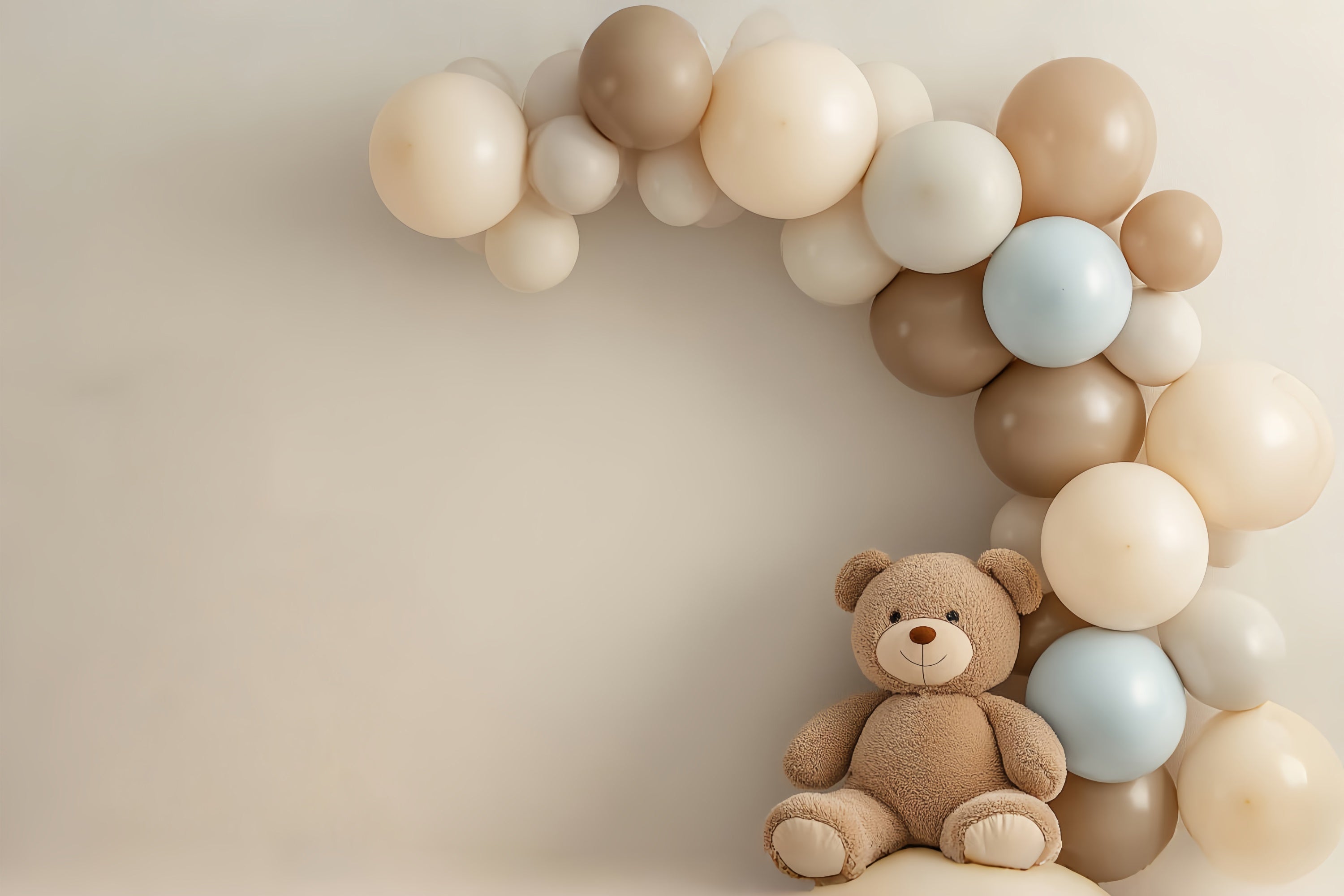 Cake Smash Backdrops Classic Teddy Balloon Backdrop UK CSH6-327