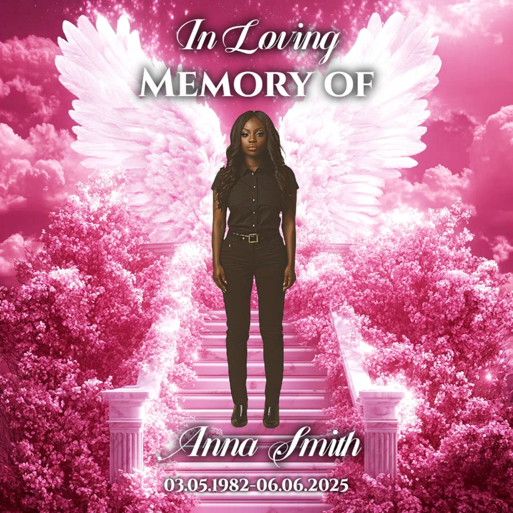 Memorial Backdrop Ideas Pink Heaven Tribute Custom Backdrop UK CSH6-347