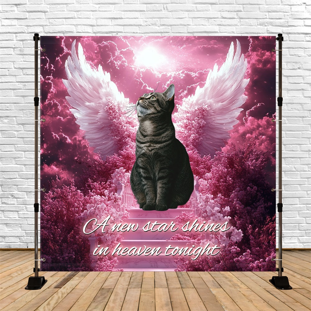 Memorial Backdrops Flower Cloud Starglow Personalized Backdrop UK CSH6-348