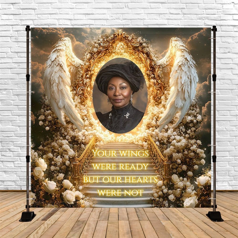 Memorial Backdrops Divine Blossom Goodbye Customized Backdrop UK CSH6-350
