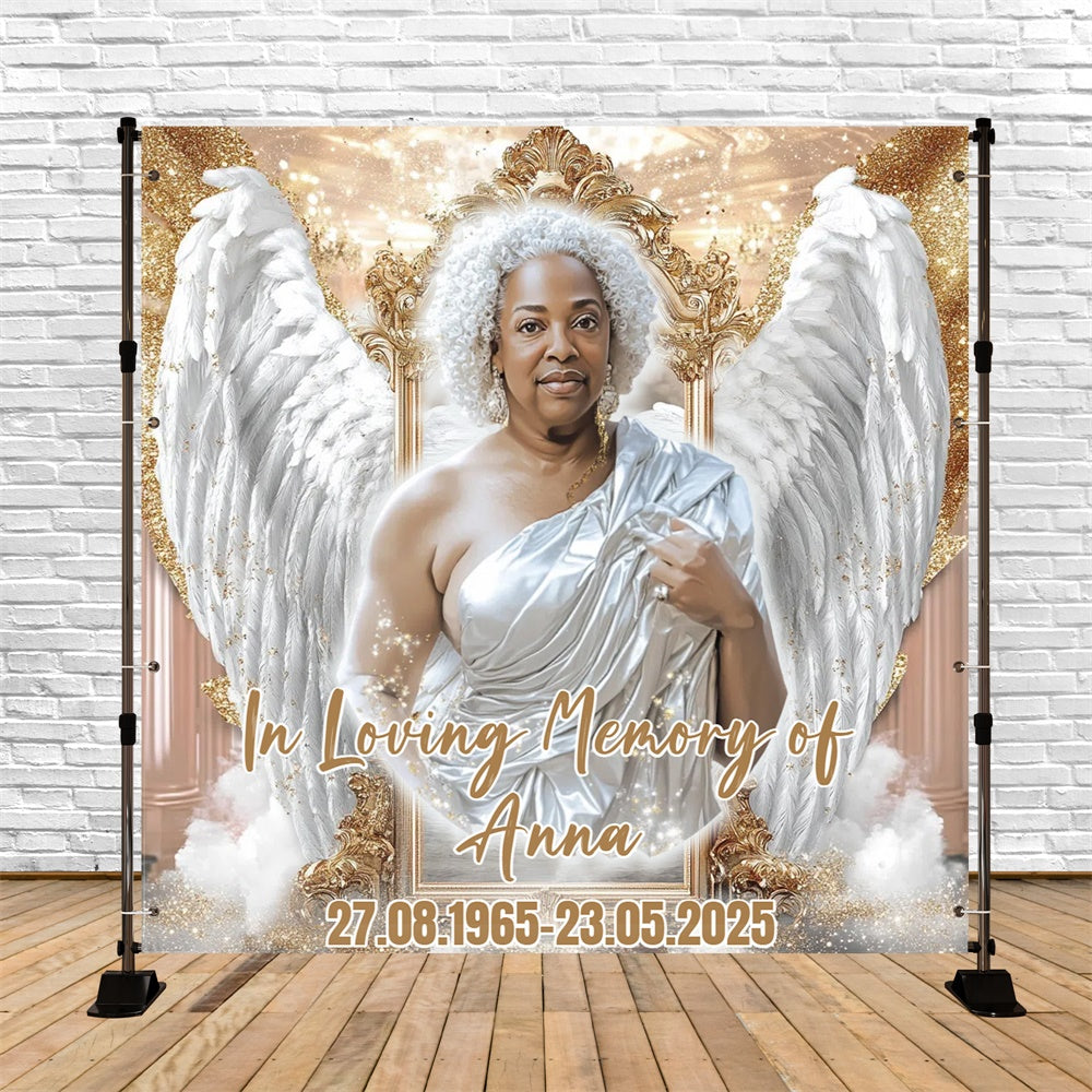 Memorial Backdrops Heaven Elegance Tribute Personalized Backdrop UK CSH6-353