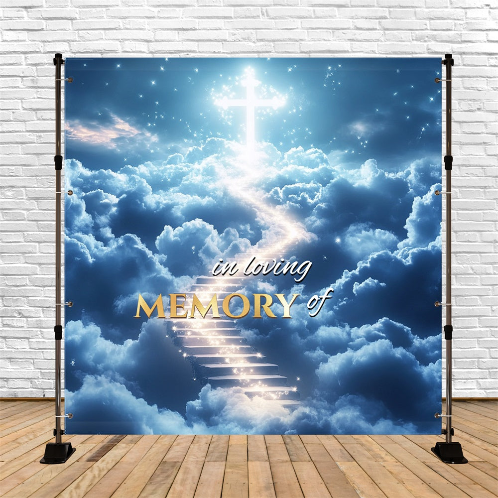 Memorial Backdrops Faithful Journey Tribute Customized Backdrop UK CSH6-358
