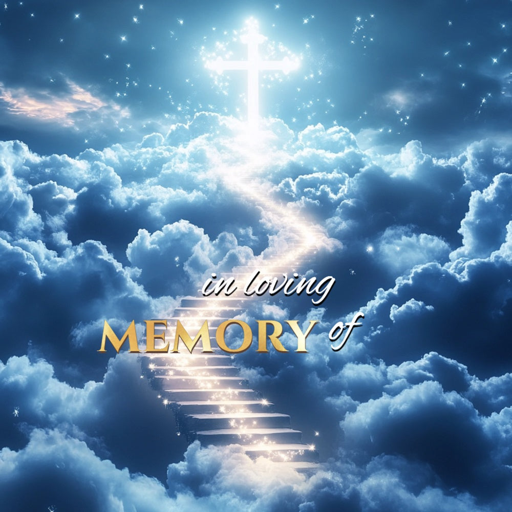 Memorial Backdrops Faithful Journey Tribute Customized Backdrop UK CSH6-358