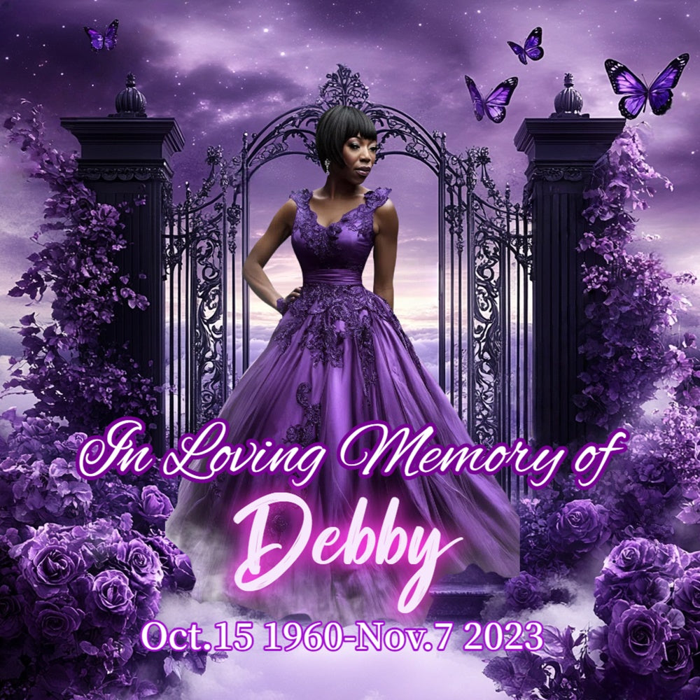 Memorial Backdrop Ideas Purple Bloom Angel Custom Backdrop UK CSH6-360