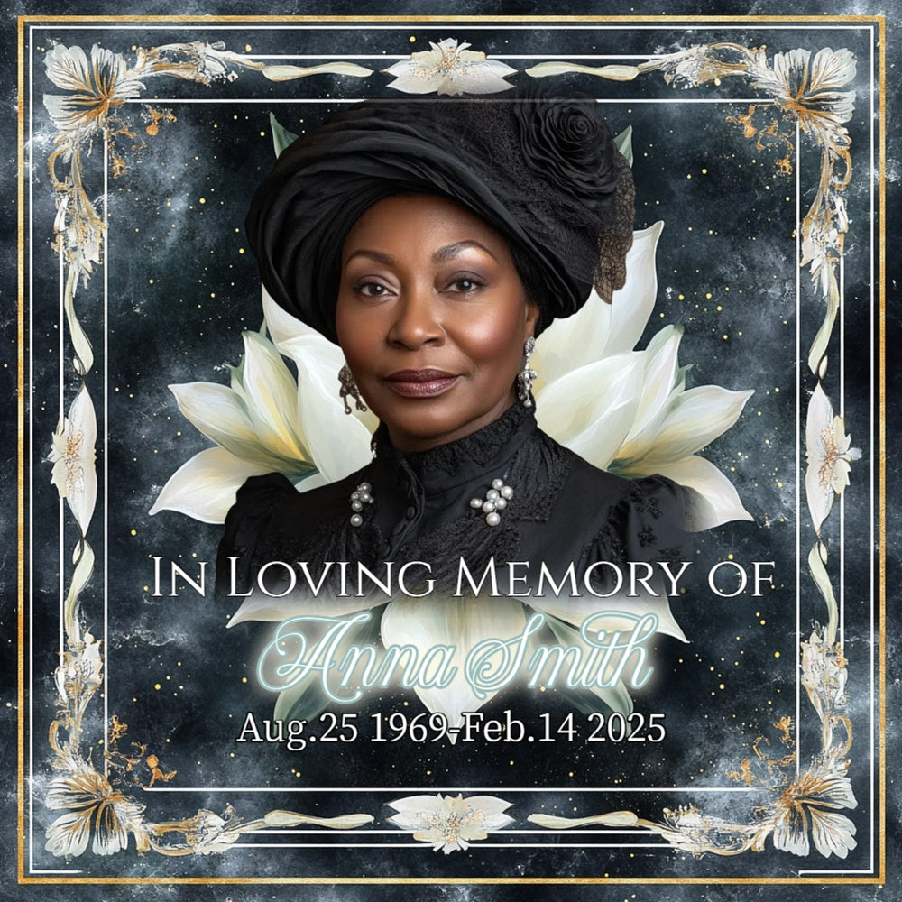 Memorial Backdrop Ideas Grace Floral Frame Customized Backdrop UK CSH6-364