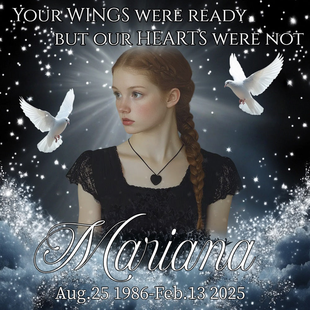 Memorial Backdrop Starlight Farewell Dove Personalized Backdrop UK CSH6-365