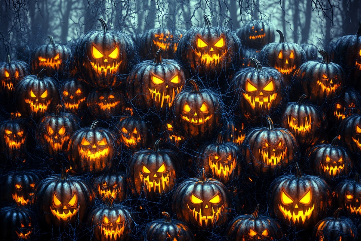 Photography Halloween Backdrop Haunted Pumpkin Horde Backdrop UK CSH6-75