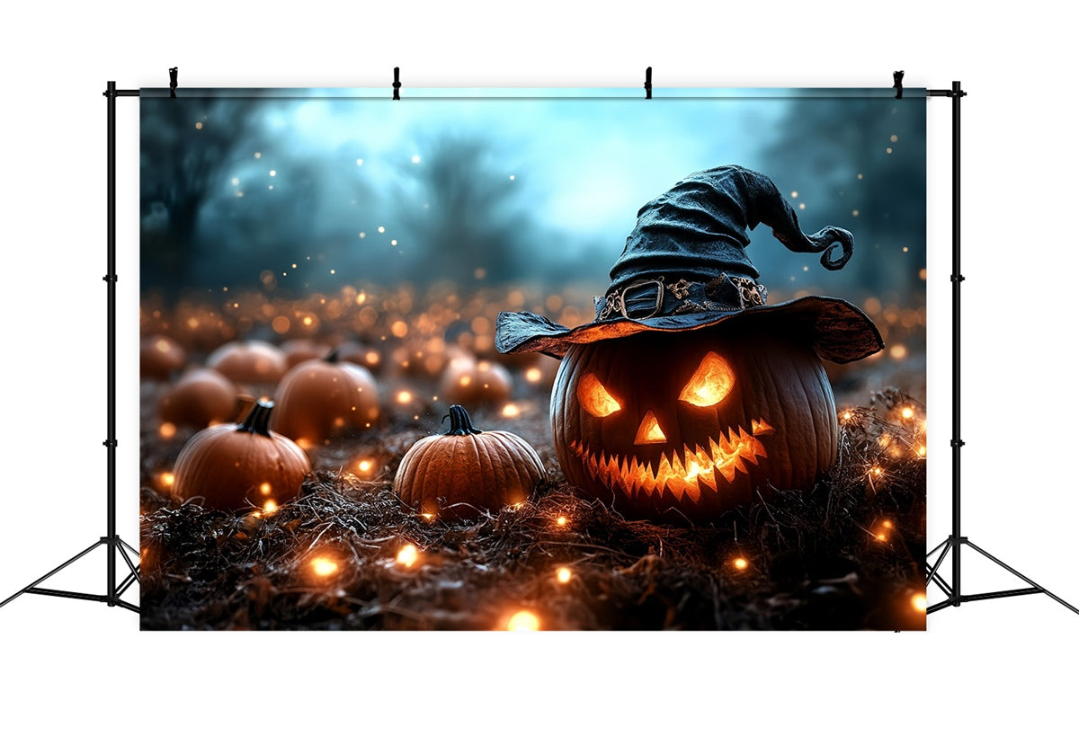 Halloween Photography Backdrop Wicked Pumpkin Wizard Backdrop UK CSH6-83