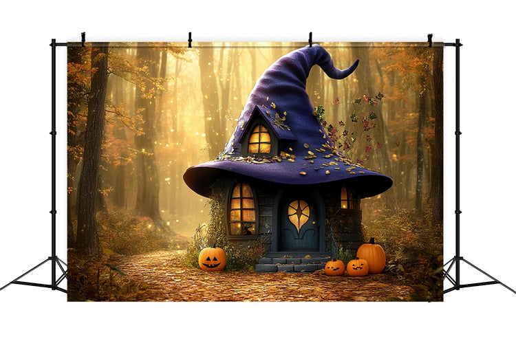 Forest Backdrops Forest Spell Hut Halloween Photo Backdrop UK CSH6-88