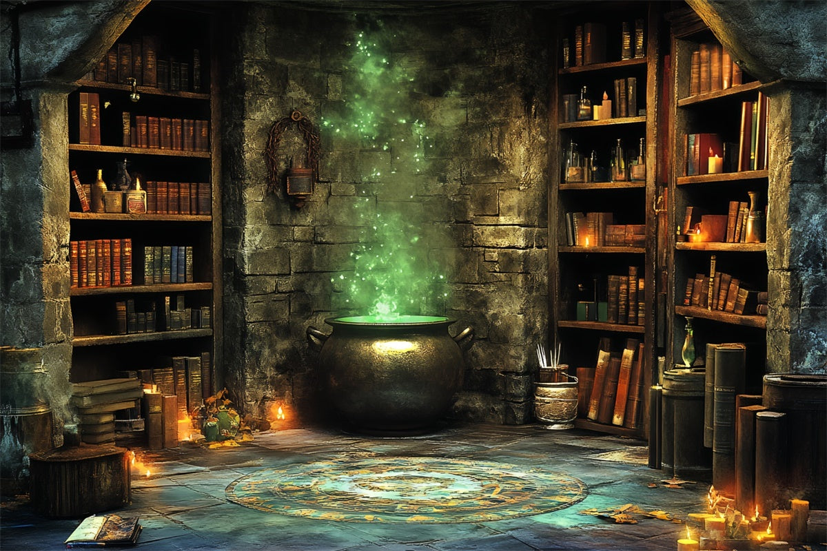 Halloween Picture Backdrop Wizard Brewing Chamber Backdrop UK CSH6-90