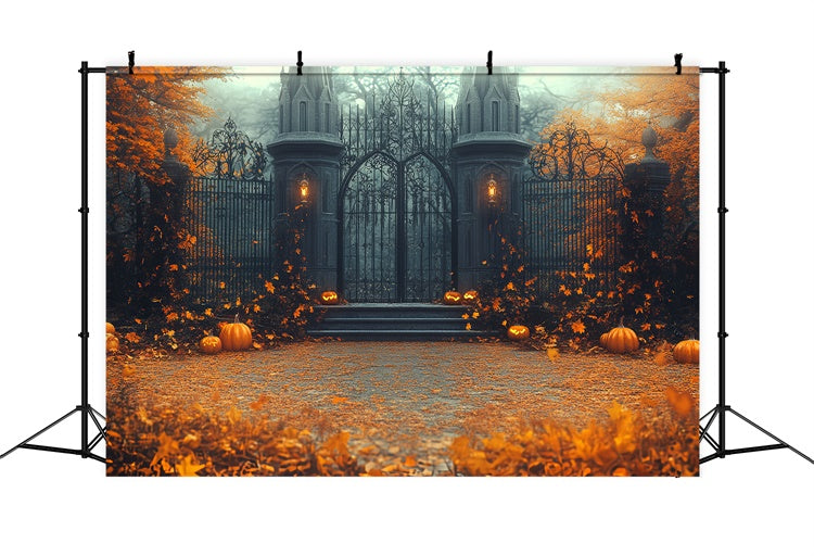Halloween Backdrop Ideas Enchanted Pumpkin Gate Backdrop UK CSH6-99