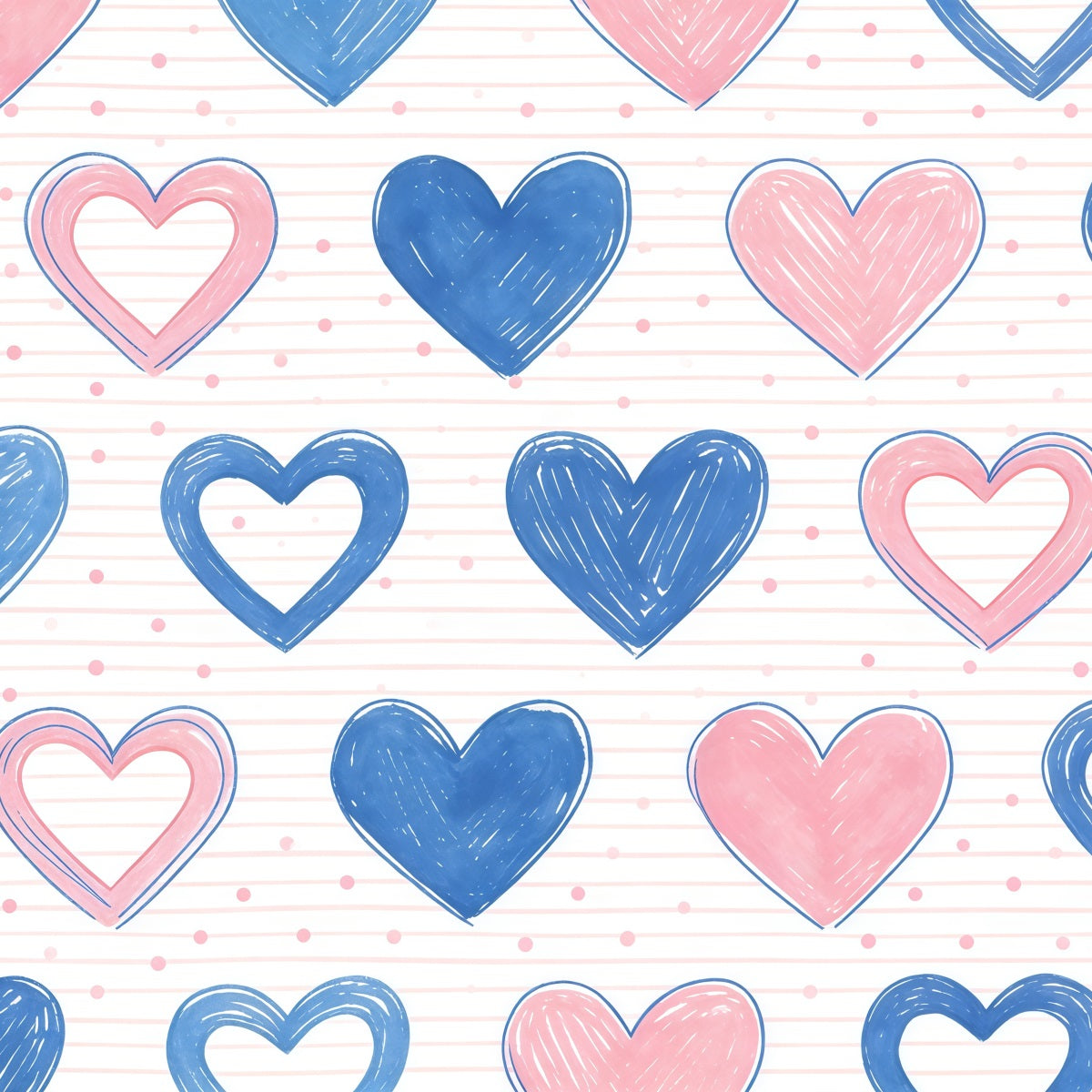 90s Valentine Backdrop Pastel Heart Sketch Pattern Valentine's Backdrop UK CSH61-107