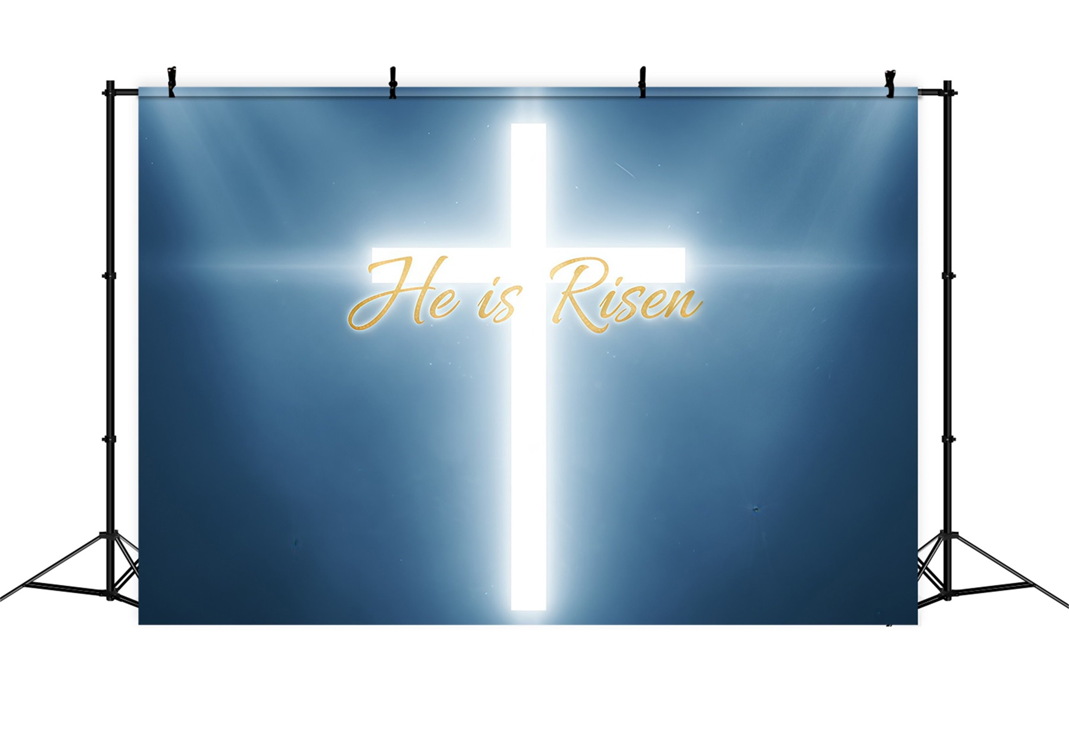 Easter Church Backdrop Radiant Cross Heavenly Light Easter Backdrops UK CSH61-12