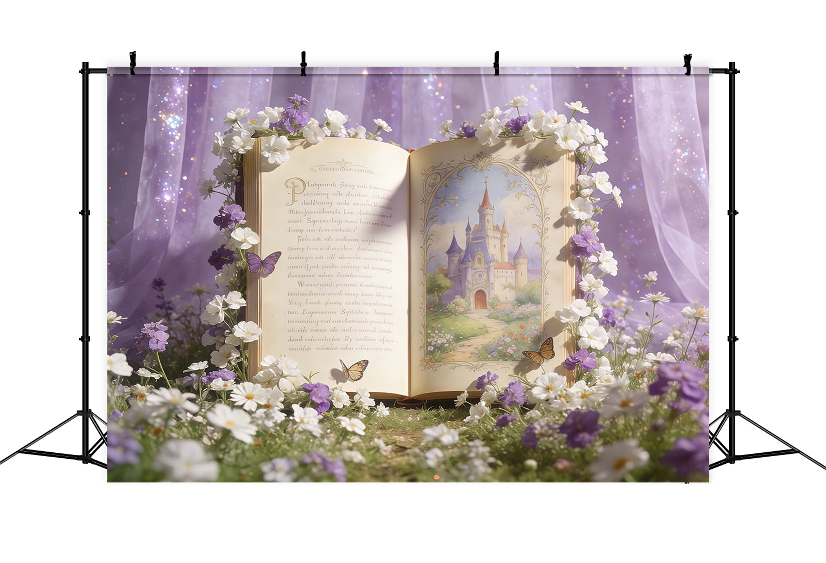 Wildflower Backdrop Ideas Enchanted Storybook Fairy Garden Pastel Floral Backdrop UK CSH61-129