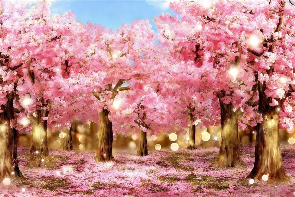 Cherry Blossom Backdrop Ideas Sparkling Pink Blossom Forest Floral Backdrop Photography UK CSH61-136