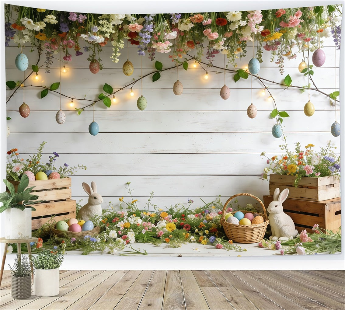 Easter Spring Backdrops Pastel Bunny Egg Garden Photography Spring Backdrops UK CSH61-144