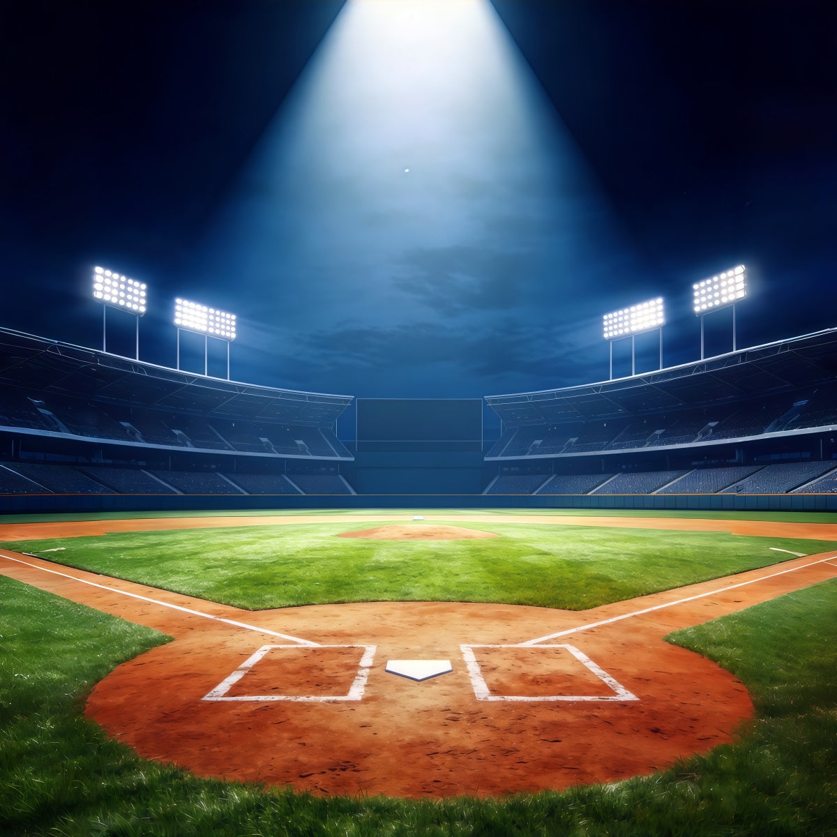 Baseball Photography Backdrop Grand Arena Spotlight Field Sport Backdrop UK CSH61-178