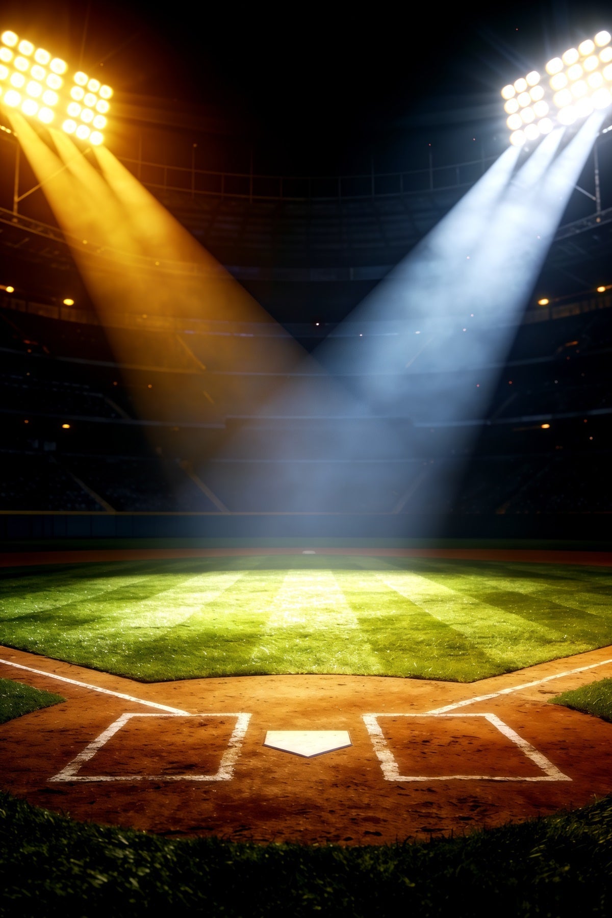 Baseball Backdrop For Pictures Dual Color Stadium Lights Sports Photo Backdrops UK CSH61-179