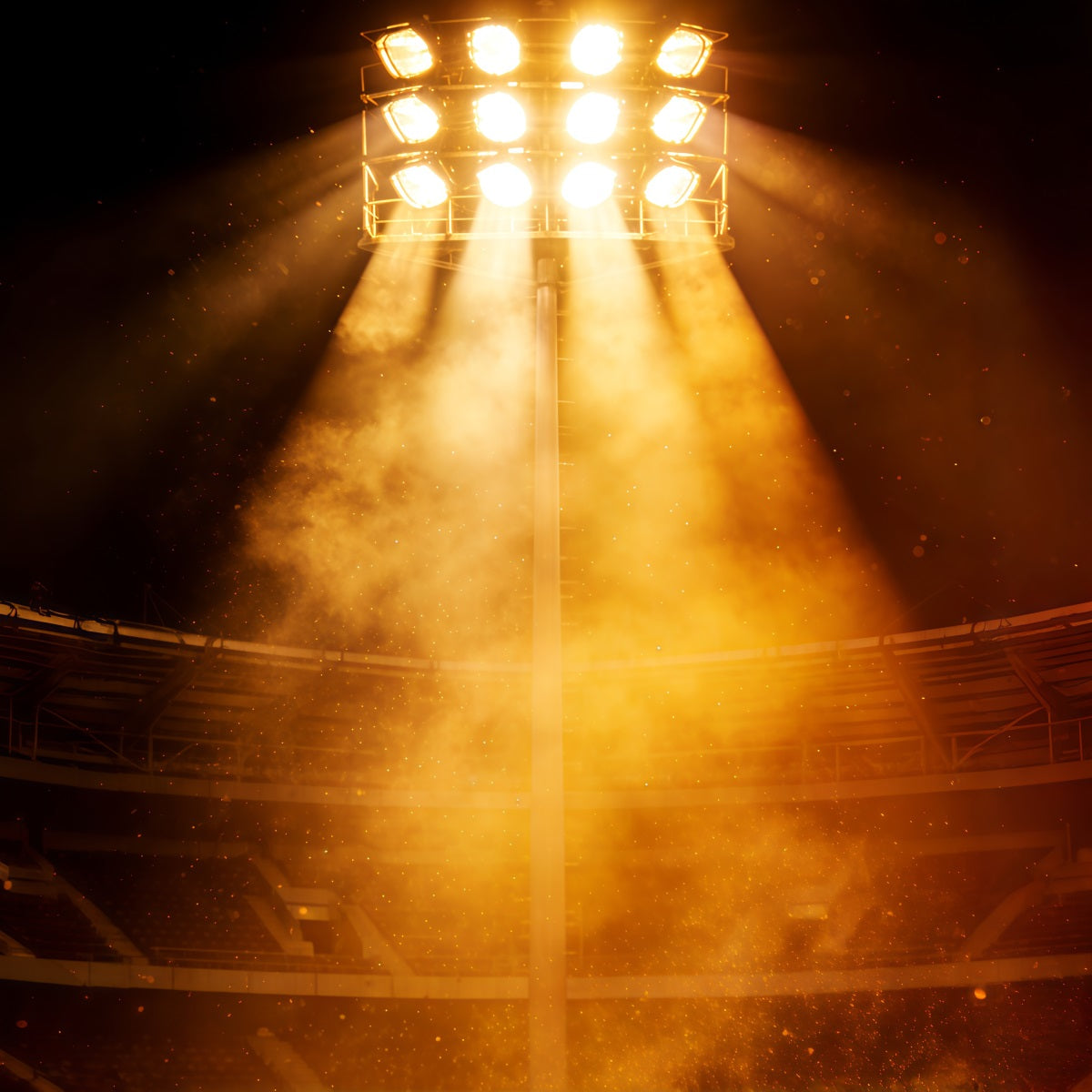 Baseball Backdrop Golden Stadium Light Burst Sports Photography Backdrop UK CSH61-181