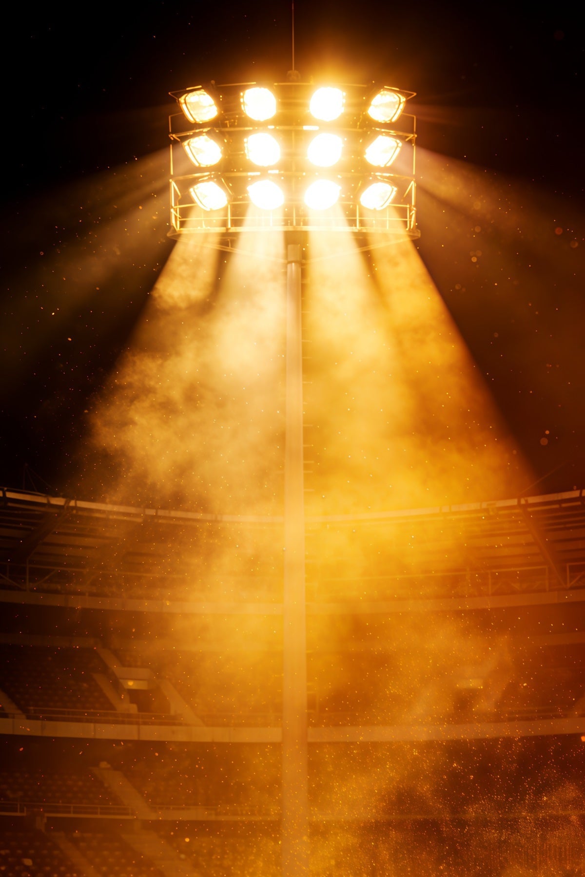 Baseball Backdrop Golden Stadium Light Burst Sports Photography Backdrop UK CSH61-181