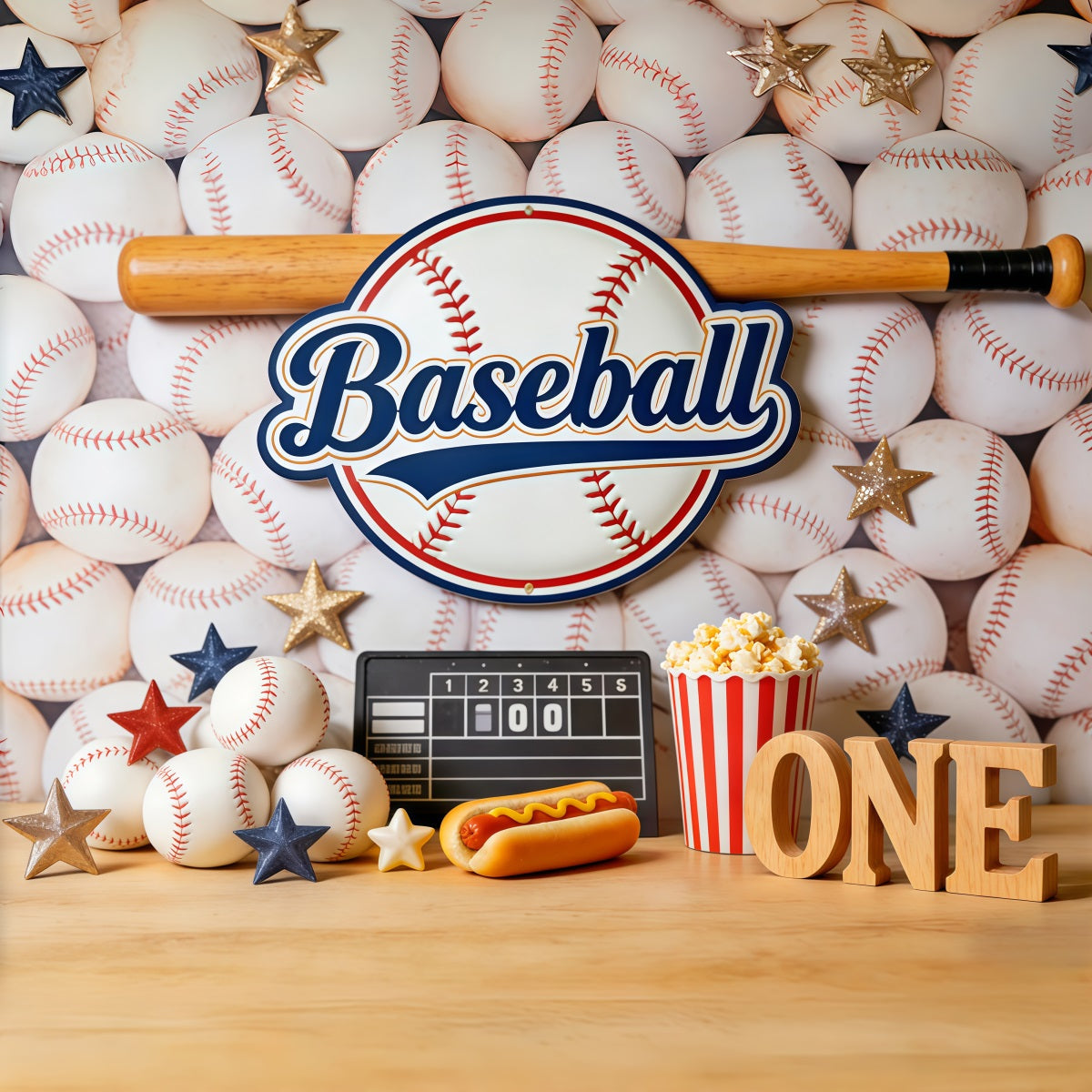 Baseball Photo Backdrop 1st Birthday Party Decor Sports Theme Backdrop UK CSH61-182