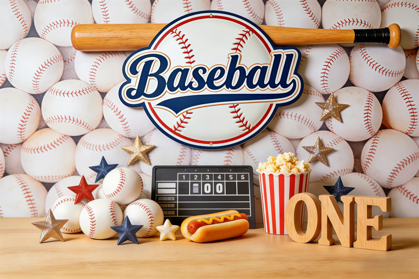 Baseball Photo Backdrop 1st Birthday Party Decor Sports Theme Backdrop UK CSH61-182